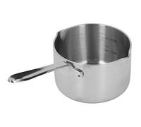 mingzhe Mini Pot en Acier Inoxydable de 300ml, pour Faire Fondre Le Lait Chaud, Le Beurre et Fromage avec Double Bec Verseur, pour Cuisinière électrique à Gaz à Induction