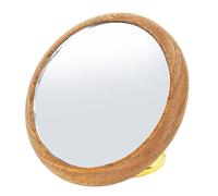mingzhe Miroir à café en Noyer, Tête Magnétique Rotative à 360 ° avec Verre en Acier Inoxydable pour Une Surveillance de Visualisation du Porte-Filtre sans Fond (Or)