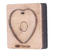 Mingzhe Moule de Découpe en Forme de Cœur Exquis avec Bords pour L'artisanat du Cuir et les Projets Bricolage, Acier allié, Bois 3,7 X 3,9 X 0,9 Pouces