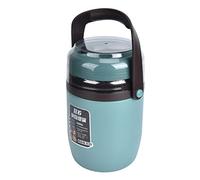 mingzhe Pot Alimentaire isolé en Acier Inoxydable 304, Boîte à Déjeuner Thermique Empilable étanche de 2L avec Cuillère Pliante à Large Bouche pour Le Travail de Bureau (Vert Menthe)