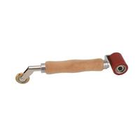 mingzhe Roue de Presse en Laiton et Silicone, Rouleau Portatif de Soudage, Membrane PVC Haute Température avec Manche en Bois Bouleau pour Le Soudage Bâches