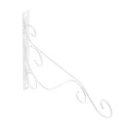 mingzhe Support Mural en Fer pour Plantes, 30x21cm, avec Peinture Rouille, pour Intérieur et Extérieur, Jardin, Balcon, Décoration, Fleurs Suspendues, Carillons éoliens (Blanc)