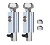 Minhe Ensemble de valves de compresseur d'air en aluminium de 1,9 cm avec raccords en laiton, robinet à boisseau sphérique d'arrêt rapide pour outils pneumatiques et systèmes de canalisations