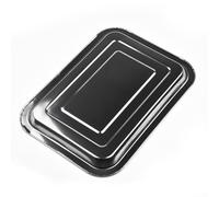 Minhe Plaque de cuisson de cuisine en acier inoxydable pour grille-pain avec bord profond et bords lisses pour un chauffage uniforme et un nettoyage facile après utilisation (27 x 20 x 2 cm)
