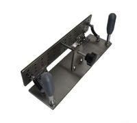 Minhe Ponceuse à bande manuelle V-Clip en acier inoxydable 304 pour le bricolage du bois et le polissage des métaux, affûteuse à angle fixe avec design compact Noir