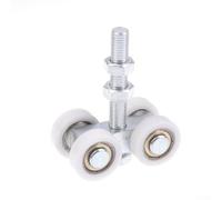 Minhe Poulie de porte coulissante robuste pour système de rail C50, roue à rouleau industrielle en acier galvanisé avec boulons dissimulés, matériel de glissement lisse pour entrepôt grange (C)