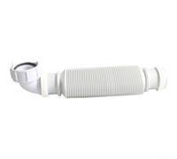 Minhe Quick Connect Tuyau de vidange d'eau de style britannique 3,2 cm anti-noyau, pas de ruban d'étanchéité nécessaire, tuyau ondulé flexible pour évier, matériau PP blanc, raccord durable