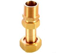 Minhe Raccord télescopique en laiton pour compteur d'eau, adaptateur de tuyau à 4 points 6 points de 2,5 cm, raccord résistant à la pression avec joint sécurisé pour les conduites d'alimentation en