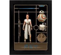 Mini-affiche Star Wars (Rey Model) dans un cadre en bois noir de 35 x 45 cm NOIR G