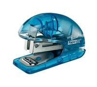 Mini agrafeuse de bureau Rapid Baby Ray F4 - Agrafes 24/6 et 26/6 - Capacité de 10 feuilles - Bleu transparent