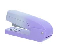 Mini Agrafeuse de Bureau Rotative en Plastique pour 20 Feuilles | Compatible 24/6 et 26/6, Usage Maison ou Bureau, pour Élèves et Enseignants, Finition Pourpre