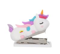 Mini Agrafeuse Licorne Manuelle Compacte avec Agrafes, pour École | Silicone et Métal, Format Portable pour Voyage, Style Dessin Animé, Pensée pour Enseignants et Élèves