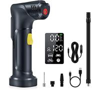 Mini Air Compressor Electric Car Air Pump Tyre Inflator with 12v DC Car Charger 2000mAh Rechargeable Battery LED Light 120PSI Hand Held Pump for Car/Bike/Motor Tires Sport Ball Toy Ball Inflatable