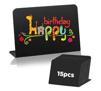 Mini Ardoise de Table, 15 Pièces Etiquettes Prix en Plastique Mini Tableau Noir à écrire Format A6 10 X 13 cm pour Buffet Café Fête