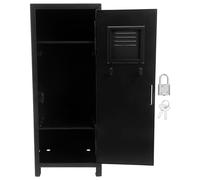 Mini Armoire Métallique Verrouillable avec Clés pour Bureau Compact | Fer Noir, Design Compact Facile à Nettoyer, Usage Multi-scène Cuisine et Salon