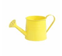 Mini Arrosoir Jardin pour Enfants 1.5 L, Arrosoir Plante Interieur en Métal avec Poignée, Pot Vintage en Fer Galvanisé, Outil D'Arrosage IntéRieur Portable Antirouille pour Jardin, Maison (Jaune)