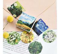 Mini Autocollant En Papier Rencontre Van Gogh, Étiquette Autocollante Décorative Kawaii Pour Journal Intime, Papeterie Fournitures Scolaires, 45 Pièces/Lot