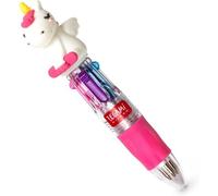 Mini Ballpoint Pen 4 Colours Mini Magic Rainbow 2.2 X 10 Cm 4 Colors Ink Green Blue Purple Pink 1mm Tip Ergonomic Silicone Handle