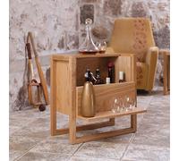 Mini bar 59x30x60 cm décor chêne- KEILA