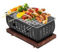 Mini barbecue portable - en céramique, à charbon - surface de cuisson de 480 cm²
