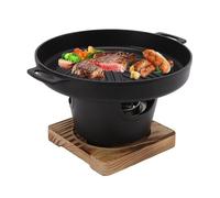 Mini BBQ Grill Stick Proof Smokeless Japanese Tabletop Grill Indoor Small Barbecue Pot Korean Family Barbecue Poêle Portable Tabletop Barbecue Grill pour Camping Pique-nique(HN BBQ18D)