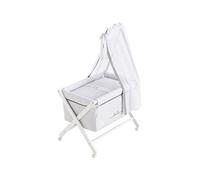 Mini-Berceau complet (Bois+ Textil+Ciel de Lit) 100% Cotton Brodé LOVE LULU