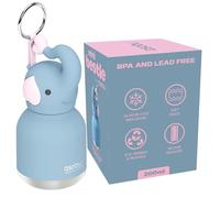 Mini Bestie Bouteille d'eau isotherme en acier inoxydable pour tous les âges - Anti-fuite - 200 ml - Sans BPA avec sangle et clip - Pour voyage, travail et cadeau