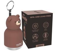 Mini Bestie Bouteille d'eau pour enfants, motif personnage de collection mignon pour filles et garçons, étanche, en acier inoxydable, 200 ml, sans BPA avec sangle et clip, bouteille isotherme pour