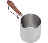 Mini-beurrier en acier inoxydable de 450 ml avec manche en bois