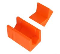 Mini boîte à onglets pour découpes de précision du bois 45 à 90 degrés Gabarit en plastique ABS pour plinthes, moulures, 121 mm, orange