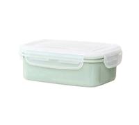 Mini boîte de conservation au réfrigérateur, boîte à déjeuner Portable transparente scellée, cuisine ronde et carrée, conteneur de stockage des aliments Bento(Green 280ml)