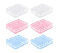 Mini Boîte En Plastique En 6 Parties, Boîte D'Emballage Rectangulaire, Boîte De Rangement Portable, Peut Stocker Des Frottis En Coton, Des Bouffées, Des Bijoux.