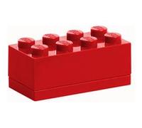 Room Copenhagen - Boîte à lunch LEGO Mini Box - 8 plots, plastique 92x46x43 mm - Rouge