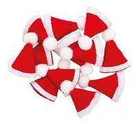 Mini bonnet de Pere Noel - 12 pcs Multicolore G
