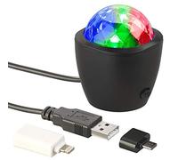Lunartec Mini boule disco RVB USB / Lightning avec capteur acoustique