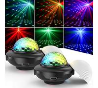 Mini Boule Disco, SEBRUANC Disco Light Party Light 300mAh Batterie Intégrée USB C Lumière Contrôlée par la Musique DJ Ball avec Veilleuse pour Fêtes Enfants Anniversaire Cadeau de Noël