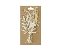 MINI BOUQUET DE FLEURS SÉCHÉES SUR CARTE NATUREL Beige, Ivoire, Crème, Écru, Naturel, Taupe