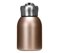 Mini bouteille d'eau isotherme en acier inoxydable anti-fuite, portable avec crochet, 300 ml, vert (doré, 13 x 7,5 cm)