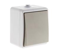 Mini bouton poussoir 10A IP54 - gris - Zenitech