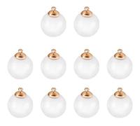 Mini Breloques Boule Transparente 10 Pièces pour Loisirs Créatifs, Noël | Plastique Léger, Couleur Or, Bricolage Facile, pour Boules Décoratives, Idée Présent Noël, Bijoux
