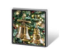 Mini broche carrée de Noël classique de 1,8 cm en alliage d'aluminium pour sac à dos, chapeau, costume, veste, décoration de vêtements