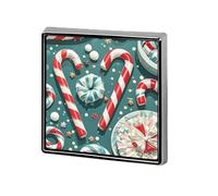 Mini broche carrée de Noël en forme de canne à sucre d'orge de 1,8 cm en alliage d'aluminium pour sac à dos, chapeau, costume, veste, décoration de vêtements