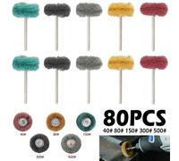Mini Brosse, Tampon À Récurer, Roue Abrasive, Fiber De Nylon, Tête De Ponçage, Polissage, 1 \""25mm, 80 Pièces