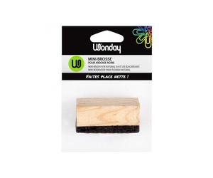 Mini-brosse wonday pour ardoise noir poignee bois & feutre 5,4x3,5x3 cm lot 3 unites