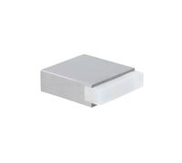 Mini butée de porte adhésive | 35 x 14 mm | Caoutchouc blanc | Carré | Acier inoxydable AISI 304 | Très bonne adhérence | 100 % adapté | Mod. I-197/35 X 14-B