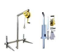 Mini C pliable avec palan à bascule latérale pour unité de condensateur d'air, treuil de 15 m, outil de levage portable, parfait pour l'installation et l'entretien de CVC