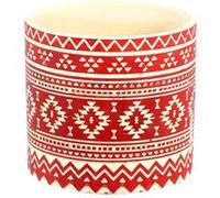 Mini Cache pot Rouge Cylindre Mexicain en céramique 7 cm Rouge G