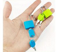 Mini cadenas avec clé, petit cadenas multicolore, cadenas métallique à suspendre, cadenas pour bagage, avec couvercle en plastique, cadenas à suspendre avec n cuivre. Convient pour les bagages, s