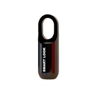 Mini cadenas intelligent à empreintes digitales sans clé avec chargement USB biométrique haute sécurité pour casier de gym, casier d'abri de jardin, unités de rangement, bagages, valises (noir)