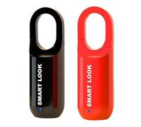 Mini cadenas intelligent à empreintes digitales sans vec chargement USB biométrique haute sécurité pour casier de gym, casier d'abri de jardin, unités de rangement, bagages, valises (noir +